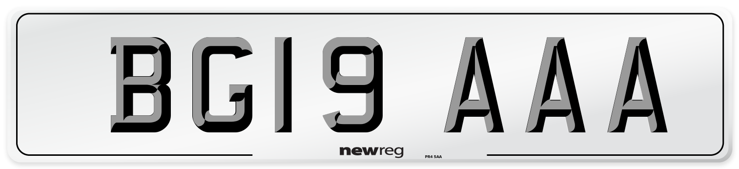 BG19 AAA Number Plate from New Reg
